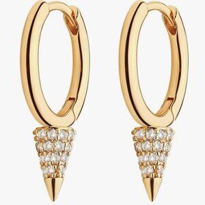 BRAND NEW 14K Gold Plated Huggie Earrings